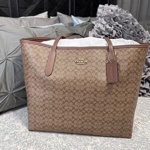 COACH City Tote in Micro Signature